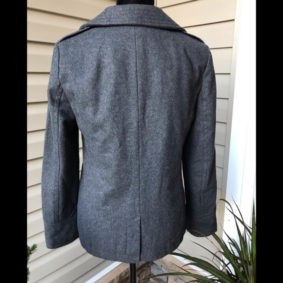 American Eagle Outfitters lined Gray Pea  Coat - Picture 6 of 8